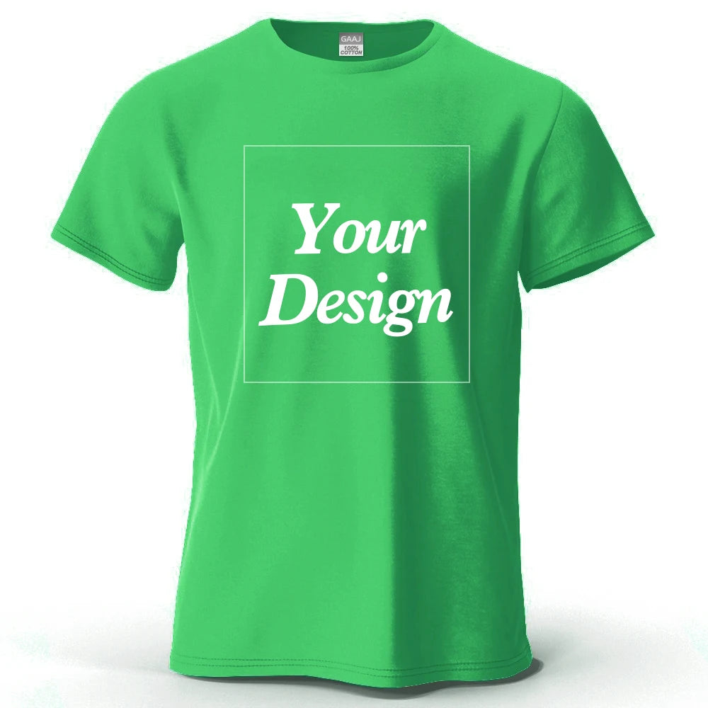 Custom T shirt Customized tshirt Personalized Tee Shirt Diy Print Your Photo Brand Logo Text Men Women 100% Cotton Premium Gift
