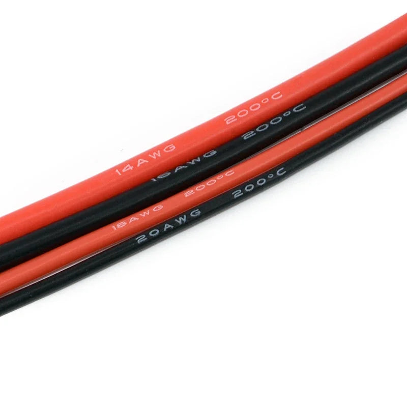 Car Automotive Electrical Electric Cables 6Awg Silicone Cable Red Wire  8awg 10awg 12awg 14awg 16awg 18awg 20awg 22awg 24awg