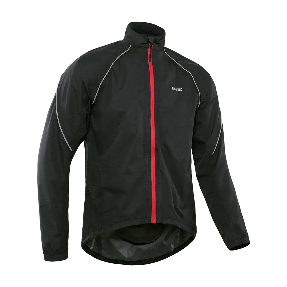 ARSUXEO Mens Cycling Windbreaker Jackets Bicycle Raincoat Waterproof Motorcycle Clothing Outerwear Bike Jersey Lightweight