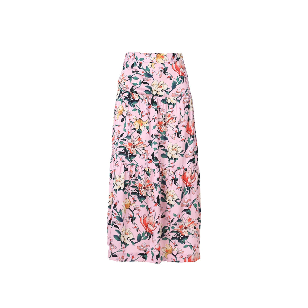 AP 2025SS Women Floral Satin Slip Dress Light Pink Knitting V-neck Sweater Elegant Lady Skirt