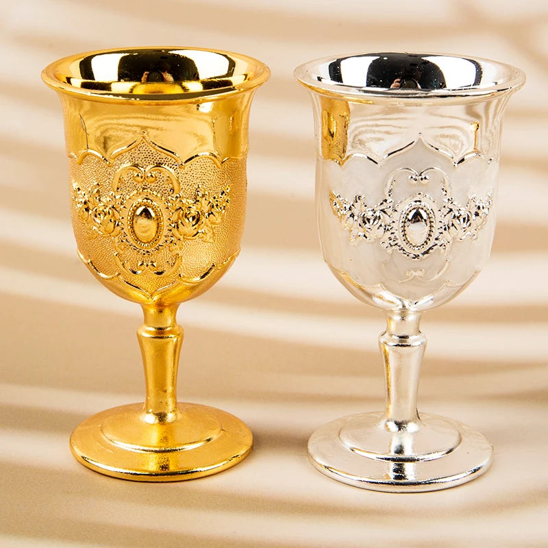 1pcs Wine Cup 30ML Wine Glasses Champagne Glasses Beverage Goblet Cocktail Cup Gold Vintage