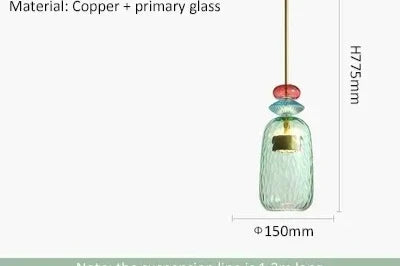 Modern Led Colorful Glass Pendant Lights For Kitchen Dining Room Island Restaurant Hanging Lamp Ceiling Chandeliers Decoration