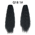 22 Inch Drawstring Ponytail Extension Curly Wave Long Ponytail Hair Extension Synthetic Corn Wavy Drawstring Ponytail Extensions