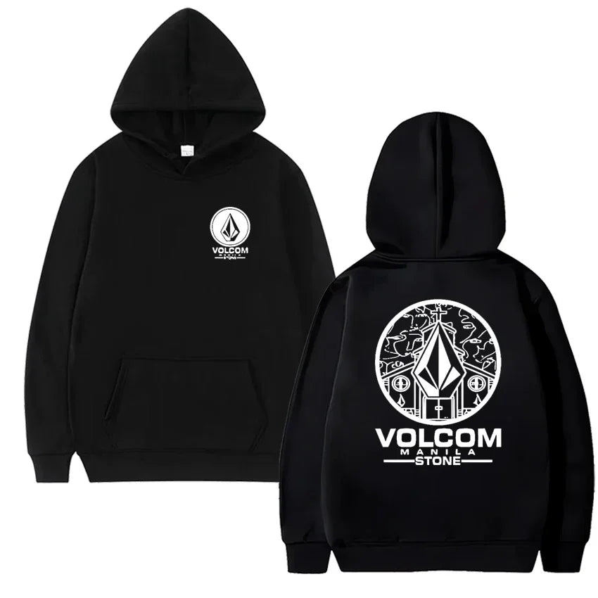 Volcom men's hoodie long-sleeved sweatshirt Hip-hop fashion casual street outdoor autumn and winter sportswear