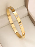 1pieces/set women's wedding jewelry party holiday Valentine's Day gift stainless steel bracelet plated with 18K gold bracelet