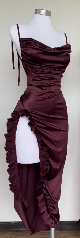 Korean Y2K Summer Sleeveless Lace-up Wrap Hip Pleated Dress Women Sexy Club Vintage Backless Bodycon Ruffles Slip Long Dresses