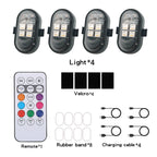 RGB Led Car Strobe Lights Motorcycle LED Flash Position Wireless Light Aircraft Airplane Helicopter Warning Lights Accessories
