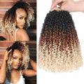 Yanky Twist Crochet Hair Extensions，8" 10" 12" 14" Lengths，8 Pieces/Pack，Synthetic Braiding Hair Perfect for Halloween Christmas