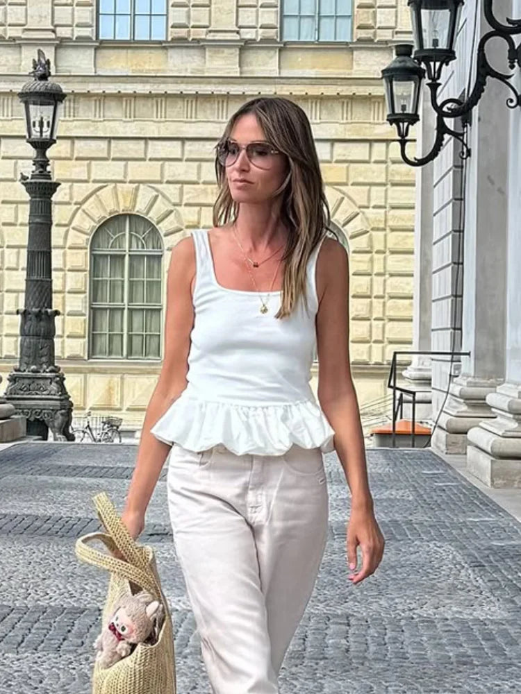 Retro Polka Dot Sling Short Tops Women Sexy Square Neck Off-shoulder Slim Cropped Blouse 2026 Lady Spring Daily Street T-shirt