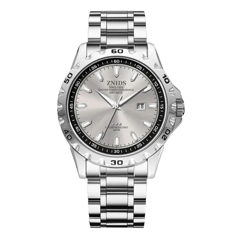 Men's Sports Watch, Waterproof Stainless Steel Strap, Quartz Wristwatch with Luminous Watch, Date Display, Round Case, Men's Casual Business Watch, 2026 New Fashion Casual Watch, Best Gift for Men