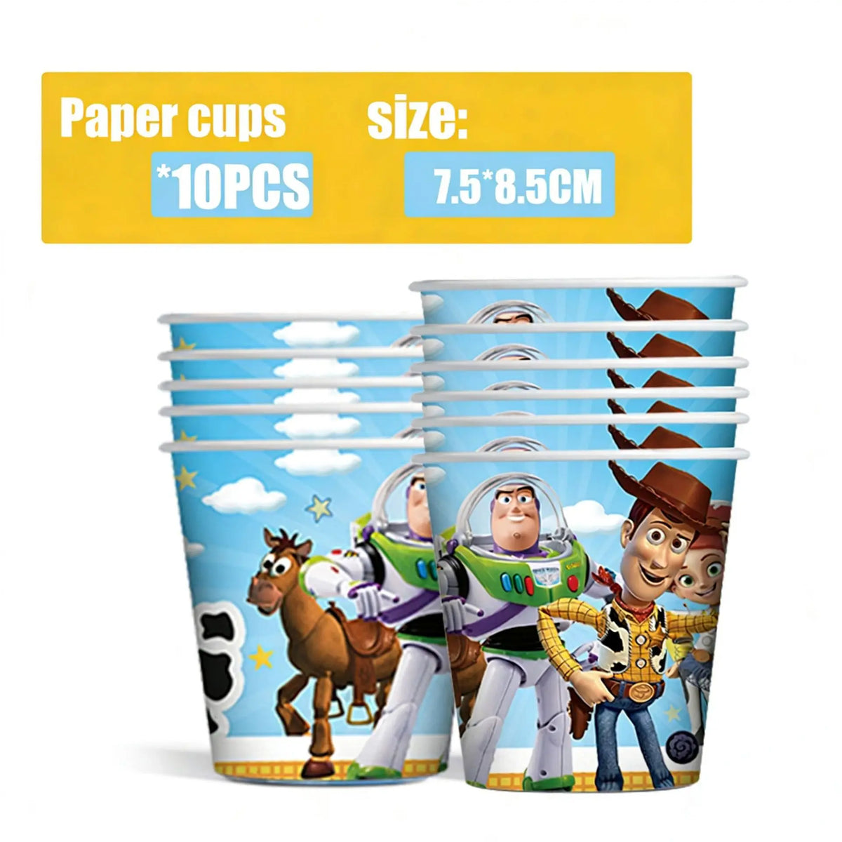 Toy Story Party Decoration Tableware Paper Plates Party Favors Gift Tablecloth BirthdayParty Supplies Toys Stamp Bracelet