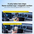 Newest 360 Degree Rotating Magnetic Mobile Phone Holder Vacuum Suction Cup Strong Magnetic Adsorption Car Phone Stand