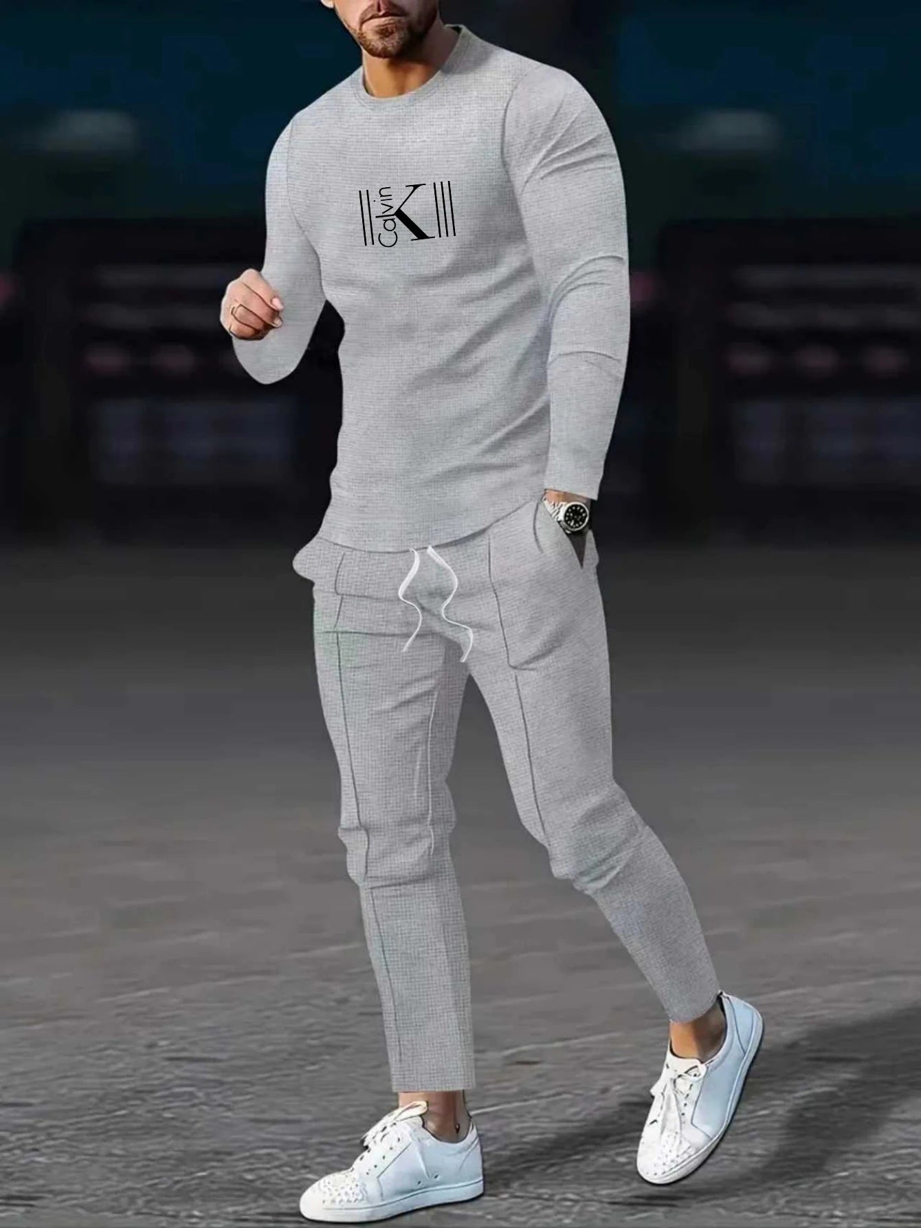 2026 Summer New Fashionable Men's Football Sportswear T-shirt Pants Set Casual Short Sleeve Set Jogging Fitness Clothing