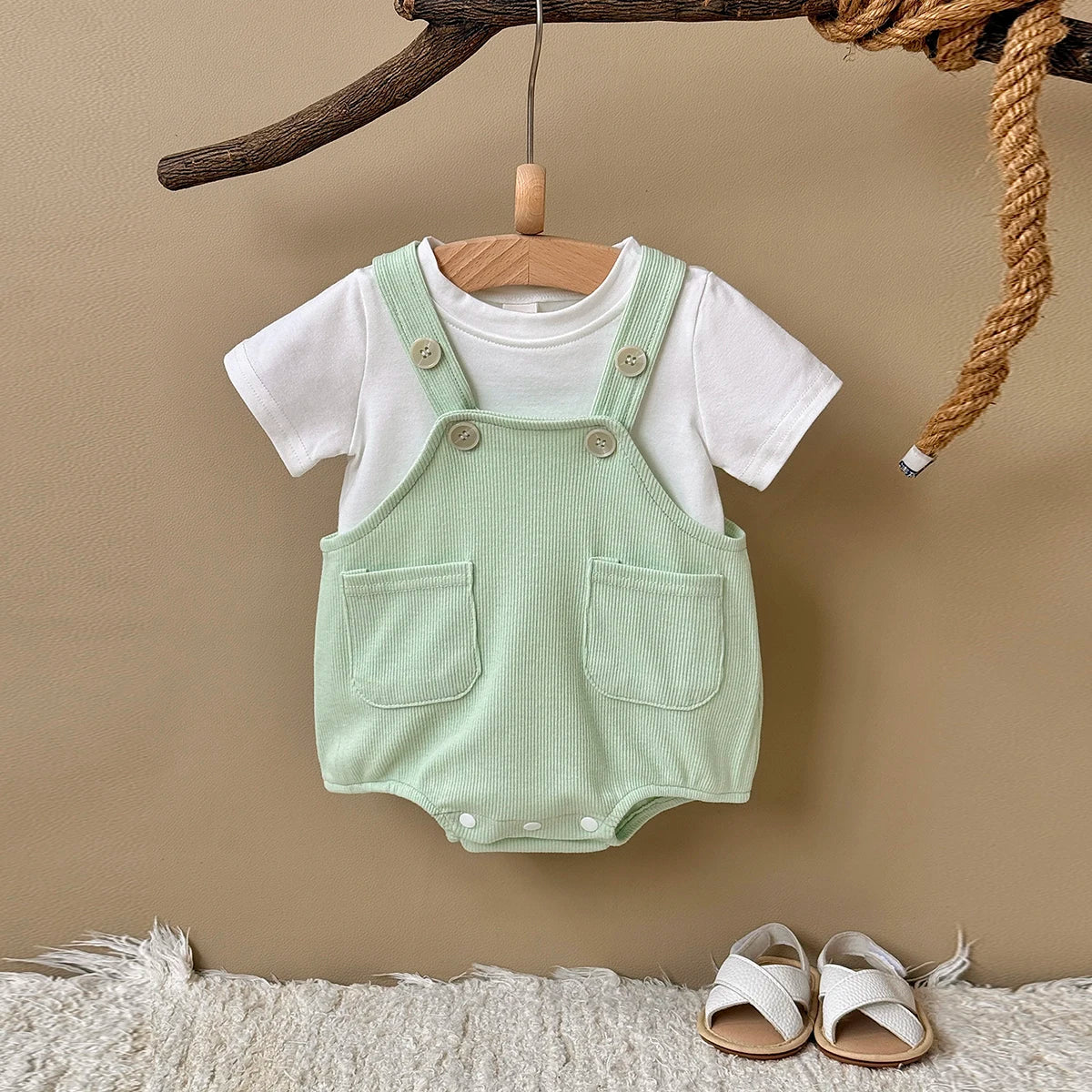 Baby Romper  Fashion Toddler Clothes  Short Sleeve Newborn Bodysuit Infant Jumpsuits 0-18 months ﻿