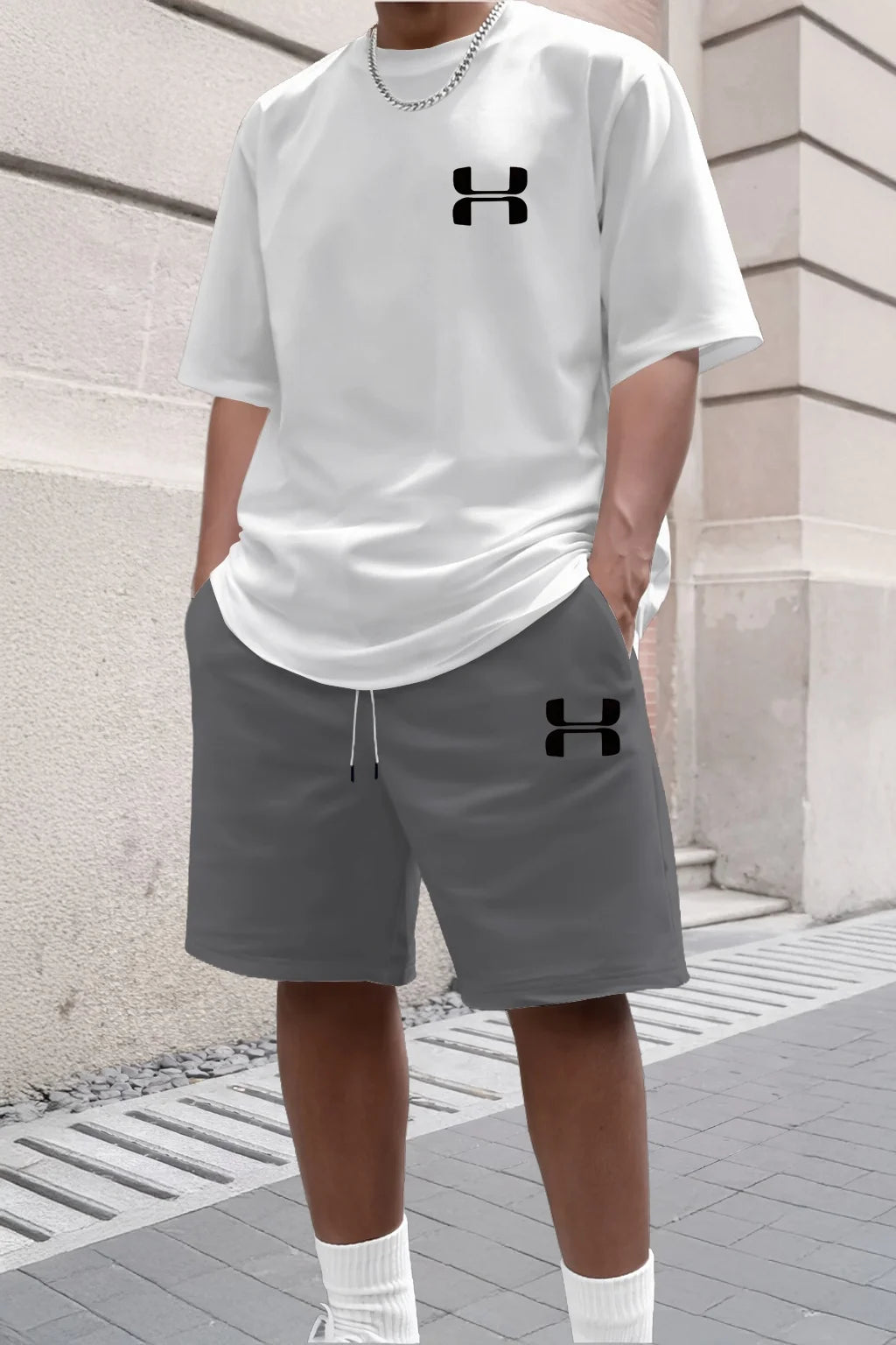 2026 New Men's Sportswear Short Sleeved T-shirt and Sports Shorts Summer Casual Jogging Pants Set Men's Two-piece Set