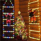 Christmas Decoration 2027 Glowing Santa Claus Climbing Ladder Room Decoration Home Outdoor Garden Cristmas Tree Ornement Gift