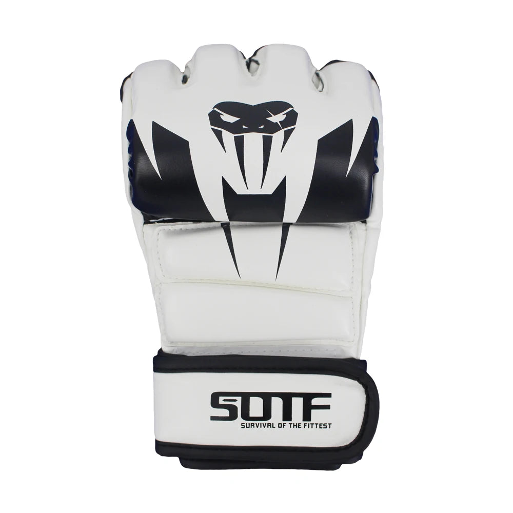 Unisex Sparring Punching Gloves Wear Resistant 3cm Thickened Punching Bag Gloves Fingerless for Boxing Kickboxing Muay Thai MMA