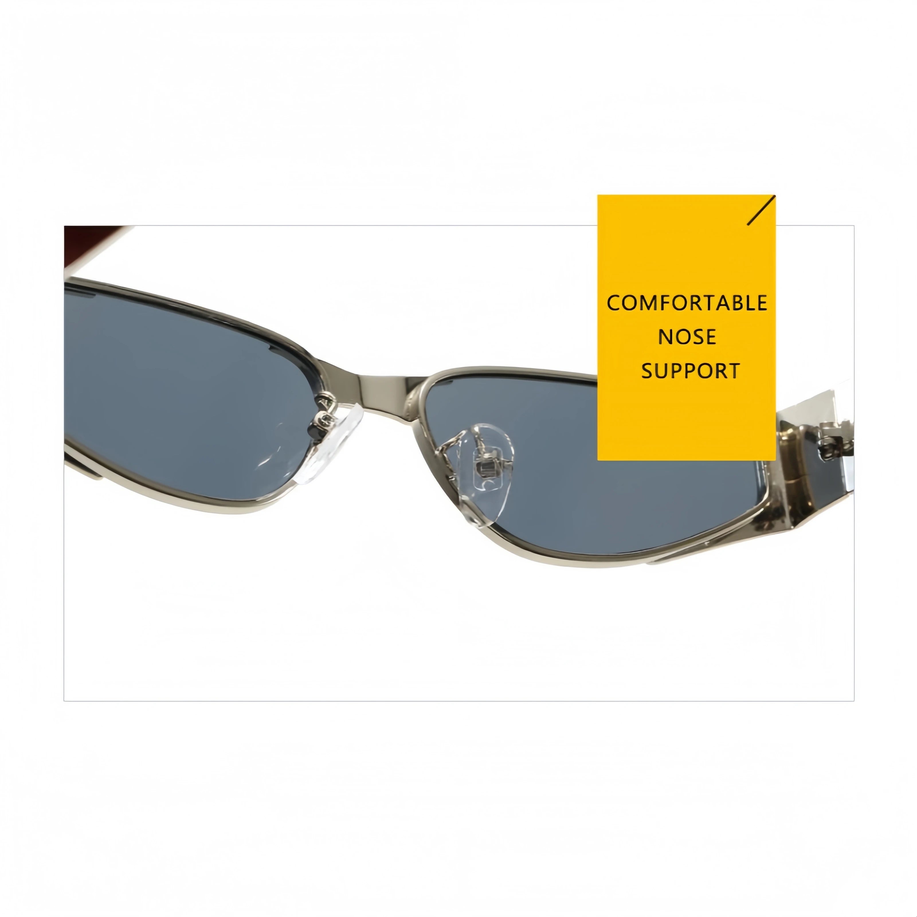 Fashionable Square Small Frame Metal Sunglasses for Men and Women, Hip-Hop Style, Street Photography, Anti-Uv Sunglasses