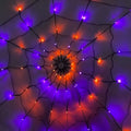Giant Luminous LED Spider Web String Lights with Plush Spider, Creepy and Spooky Window Haunted Halloween Decorations