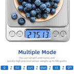 Digital Kitchen Scale Stainless Steel Food Scale with LCD Display for Precise Weighing of Cooking Ingredients Diet