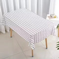 Disposable Checkered Tablecloth Plastic Rectangle Tablecloth Birthday Party Wedding Picnics Christmas Home Decoration Supplies