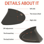 Vertical Wireless USB Mouse Ergonomic Rechargeable Portable PC Gamer For Computer Laptop Notebook Mause Gaming Accessories Mous