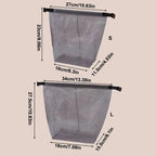 1PC Waterproof Mesh Cosmetic Bag for Travel, Gym, Bathroom, Quick-Dry Toiletry Organizer with Handle Portable Makeup Pouch