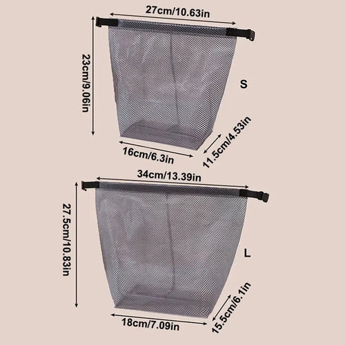1PC Waterproof Mesh Cosmetic Bag for Travel, Gym, Bathroom, Quick-Dry Toiletry Organizer with Handle Portable Makeup Pouch