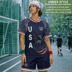 2026 America Soccer Jersey USA Football Team Jersey Match training Kit Summer Sports Men's T-Shirt Clothing Tee Y2k Woman ﻿