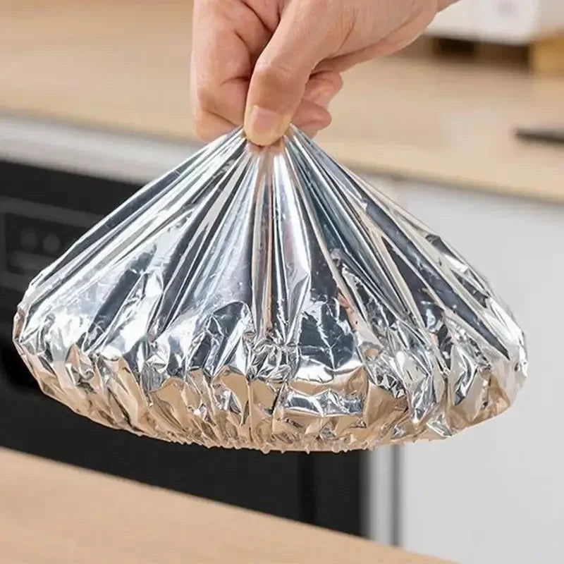 Aluminum Foil Insulation Covers Disposable Food Cover Foil Film Fresh-keep Saran Warp Fruit Storage Cover Kitchen Insulation Lid