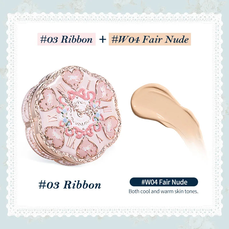 Flower Knows Bunny Garden Collection Cushion CC Cream Face Foundation Concealer Makeup Base Korean Long Lasting Fond De Teint