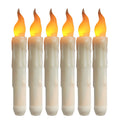 6pcs LED Taper Candle Lights, Flameless Floating Candles Battery Operated Window Candles for Christmas Wedding Birthday Party