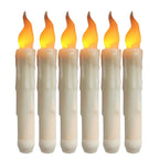 6pcs LED Taper Candle Lights, Flameless Floating Candles Battery Operated Window Candles for Christmas Wedding Birthday Party