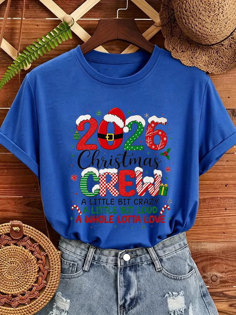 2026 Family Christmas Crew Matching T‑Shirt Making Memories Together Funny Xmas Graphic Tee Family Holiday Party Gift Tops