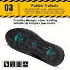 Steel Toe Safety Shoes for Men Lightweight Breathable Work Shoes Grey Anti-Smash Anti-Puncture Work Shoes Comfortable Durable