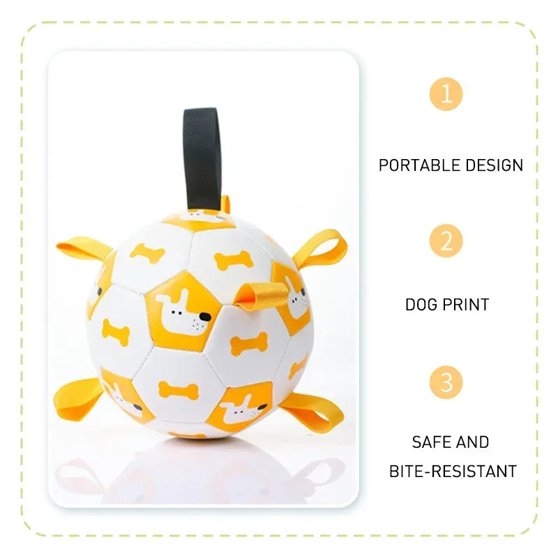 Dog Interactive Football Toys Children Soccer Dog Outdoor Training Balls Pet Sporty Bite Chew Teething Ball With Cute Printing