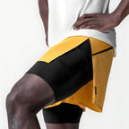 Men's Running Shorts Gym 2 In 1 Sports Shorts Fitness Leisure Workout Breathable Quick Dry Double Layer Training Shorts Men