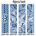 Armband Waterproof Temporary Tattoo Sticker arm and shoulder tattoos for men False Waist Arm Foot Strip Tattoos for Girl Women