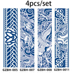 Armband Waterproof Temporary Tattoo Sticker arm and shoulder tattoos for men False Waist Arm Foot Strip Tattoos for Girl Women