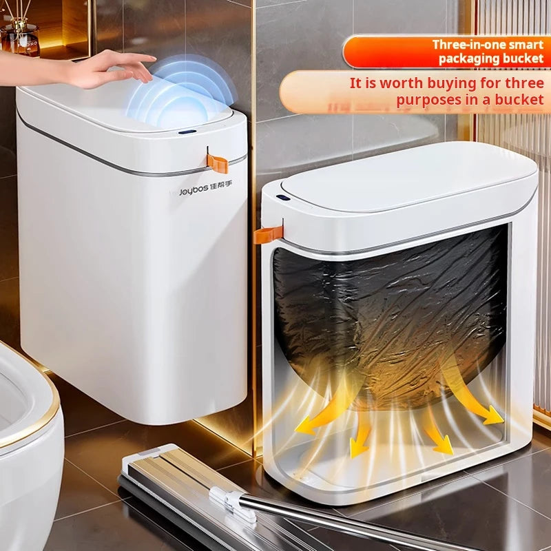 Smart Sensor Trash Can JOYBOS Rechargeable Auto Adsorption Bag Garbage Can For Toilet Living Room Kitchen Household Items
