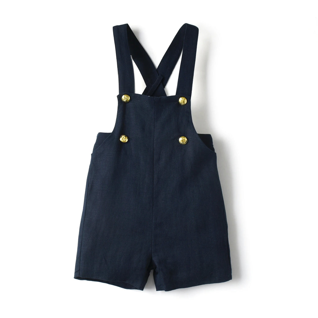 Baby Boys Suspender Shorts Fashion High Quality Toddler Dungarees Clothing Cotton Linen Newborn Jumpsuit