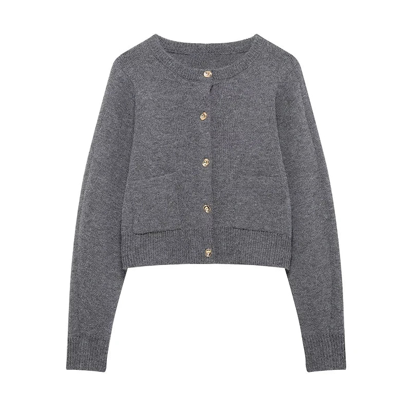 Elegant Brown Knitted Cardigan Skirt Suit Women Single Breasted Sweater Mini Skirts Set 2025 Autumn Chic Street Lady Outfits
