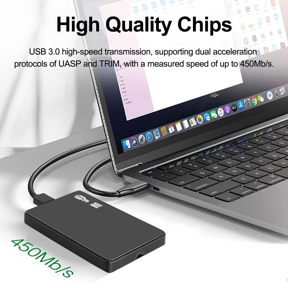 USB 3.0 HDD Enclosure 2.5 inch SATA SSD Hard Drive Case 5Gbps Transfer Speed Mobile External Housing Hard Disk Boxs For Laptop