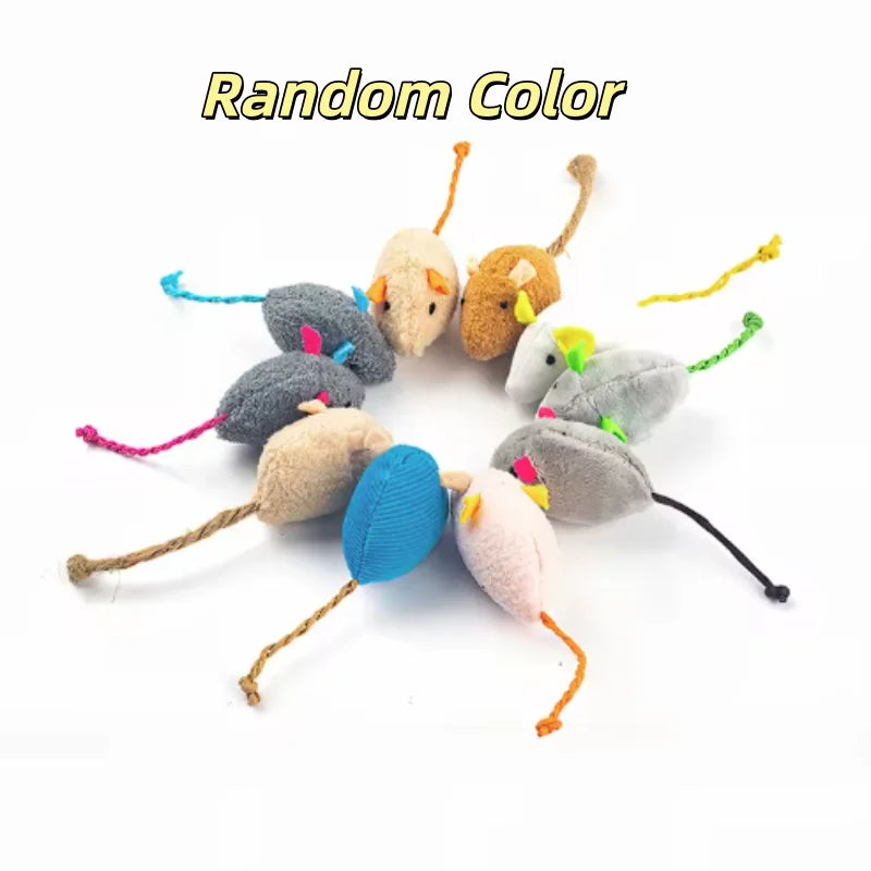 Interactive Plush Rat And Cat Toys Durable Linen Material Safe for Indoor Play Perfect for Small Breeds Interactive Plush Toys
