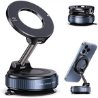 Magnetic Suction Phone Holder, Foldable and Retractable Hands-Free Suction Cup Phone Mount for Car/Gym/Mirror/Smooth Surface