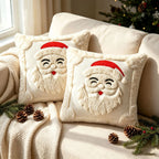 Christmas Throw Pillow Covers Decorative Plush Santa And Snowman Pillowcases, Suitable for Sofa Bed, Living Room Home Decor