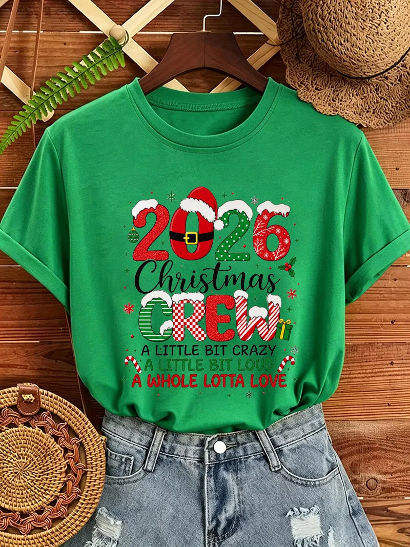 2026 Family Christmas Crew Matching T‑Shirt Making Memories Together Funny Xmas Graphic Tee Family Holiday Party Gift Tops