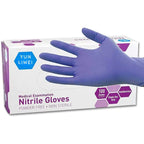 Soft Max Purple Nitrile Gloves Disposable Medical Grade Powder Free 5X Stretchable Exam Glove for Medical Cleaning Tattoo 100pcs