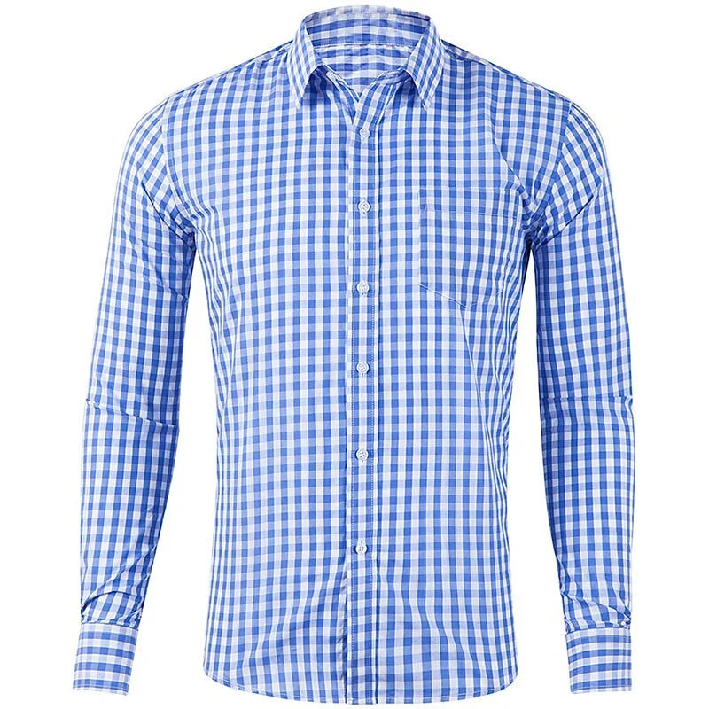 Men's Long Sleeve Shirt Casual Plaid Color Summer 3D Printed Lapel Shirt Summer New  Fashion Casual Men's Clothing Unisex Tops