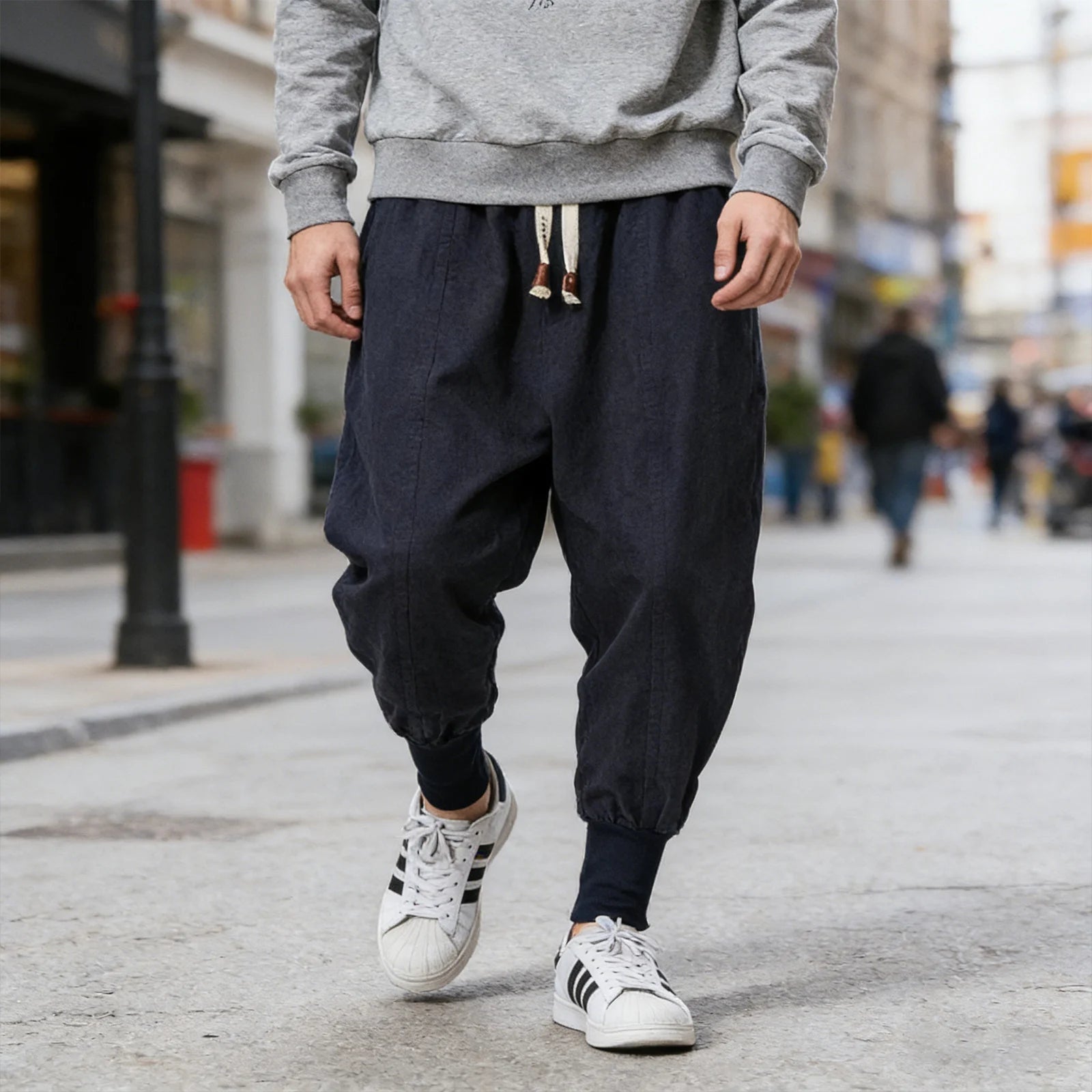 FGKKS Men Pants Brand New Chinese Style Man Jogging Straight Cotton Sweats pants Quality Male Trousers